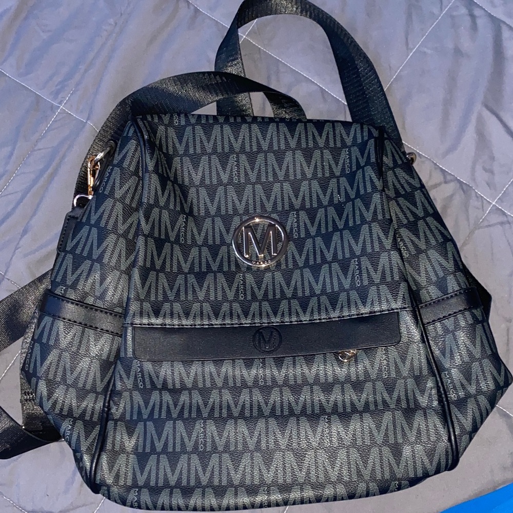 Stylish Black Monogram Backpack - image 1